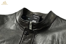 The Meteorite leather jacket in Olive