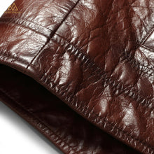 The Meteorite leather jacket in Brown