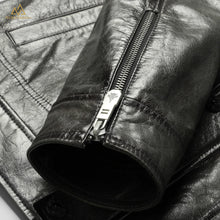 The Meteorite leather jacket in Olive