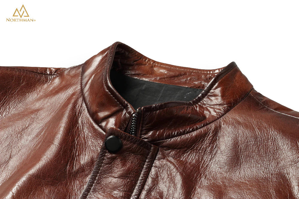 The Meteorite leather jacket in Brown