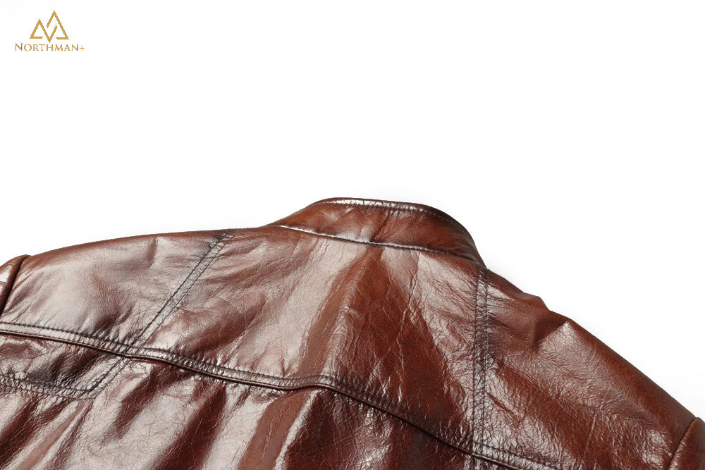 The Meteorite leather jacket in Brown