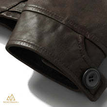 Lightning leather jacket in Olive by Northman+