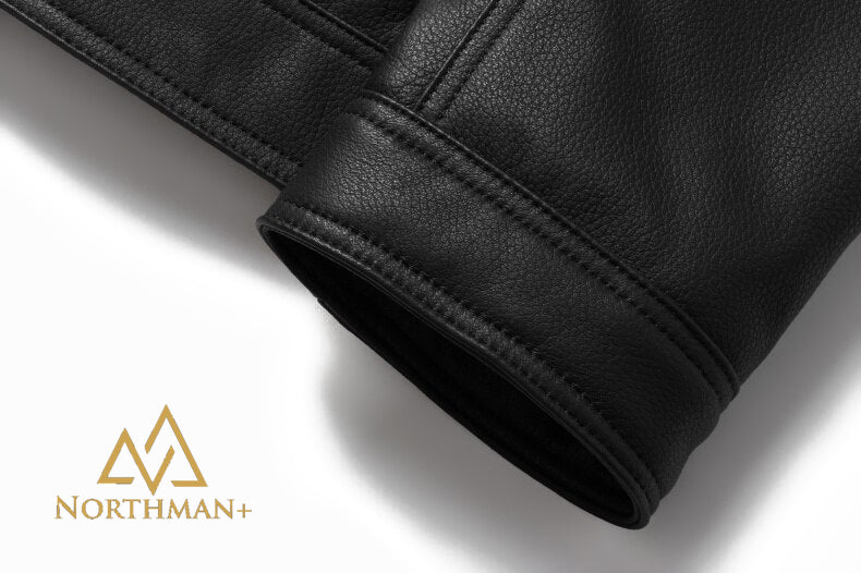 Pebble grain leather jacket V2