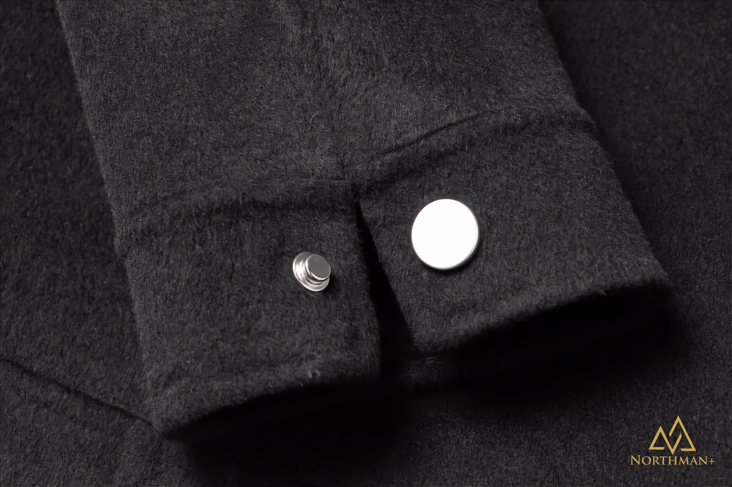 Black woolen coat for men