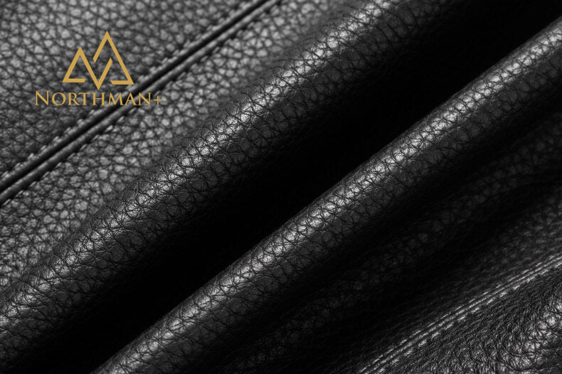 Pebble grain leather jacket