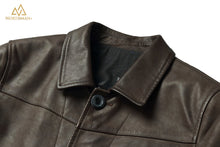 Lightning leather jacket in Olive by Northman+
