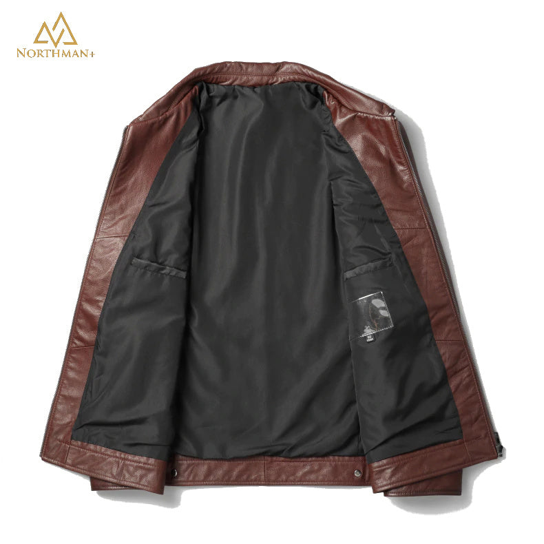 Division commander Brown Leather jacket by Northman+