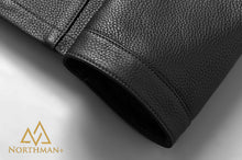 Pebble grain leather jacket