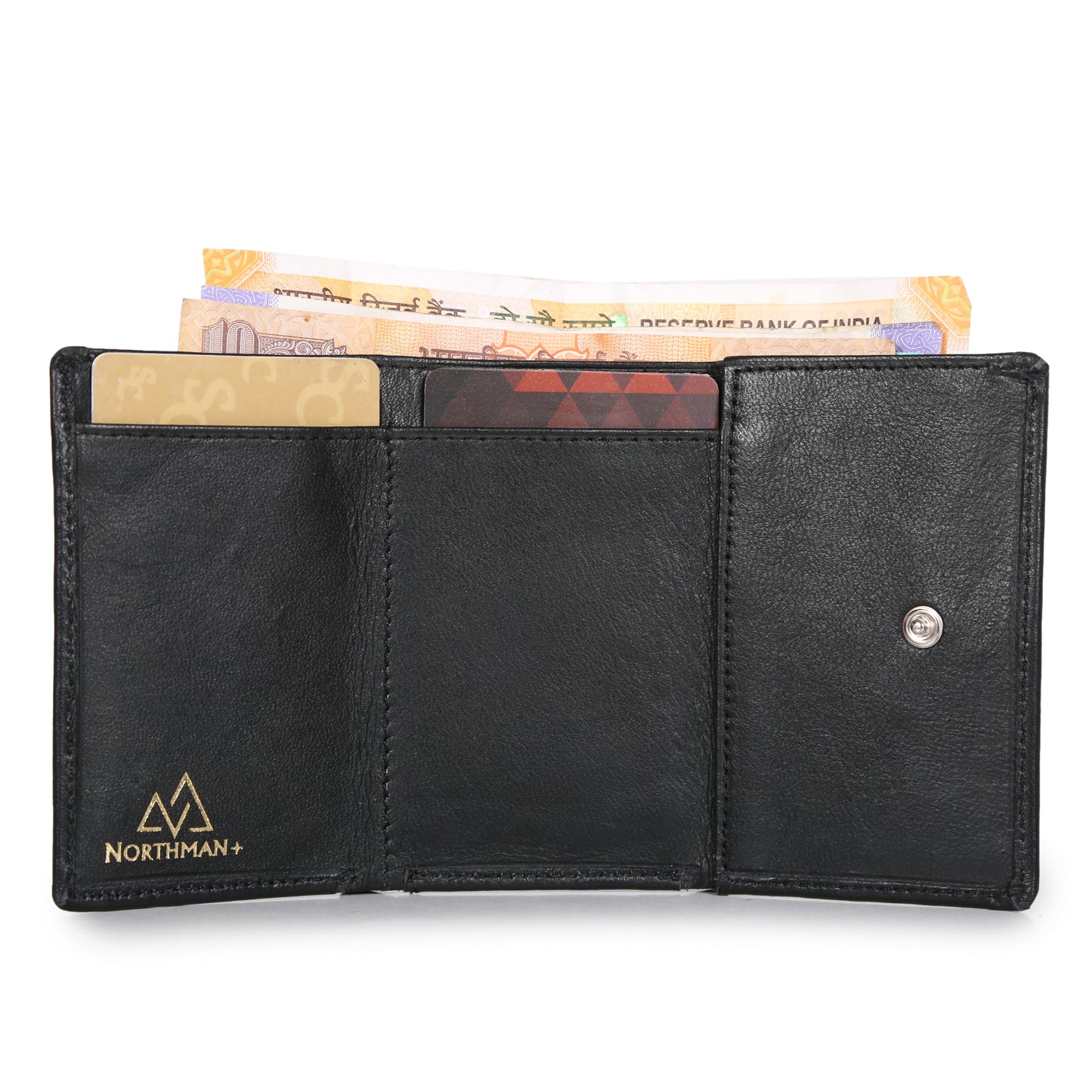 Card and Cash mini wallet in Black : The YBR series