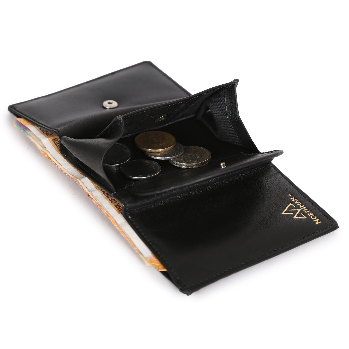 Card and Cash mini wallet in Black : The YBR series