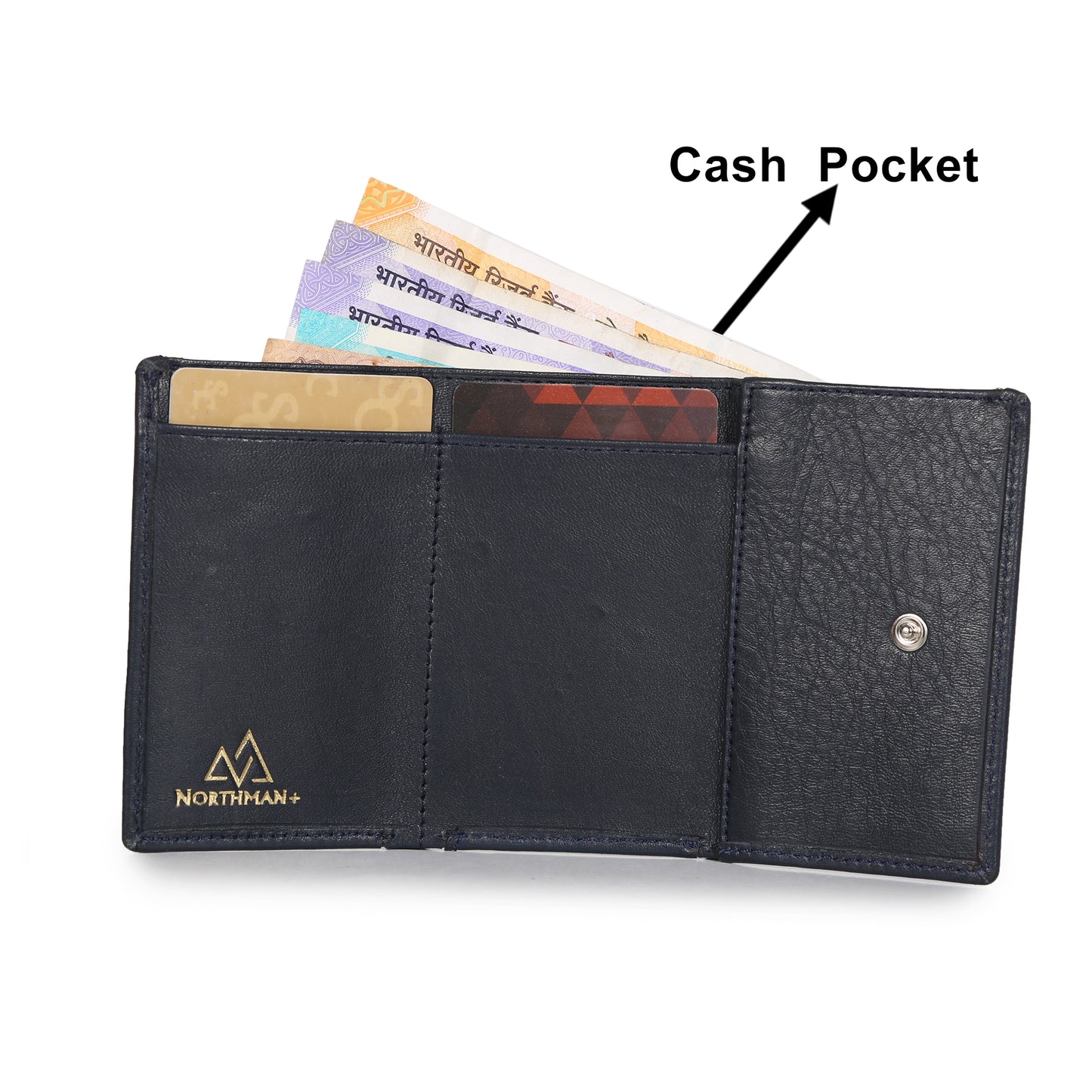 Card and Cash mini wallet in Navy Blue : The YBR series