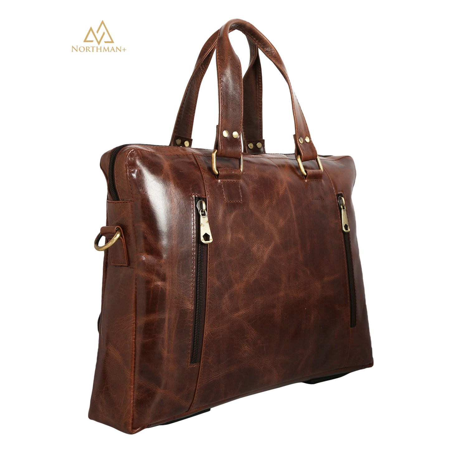 Zipped Pocket Messenger bag Dark Brown