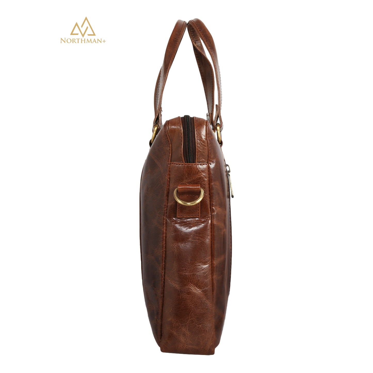 Zipped Pocket Messenger bag Dark Brown