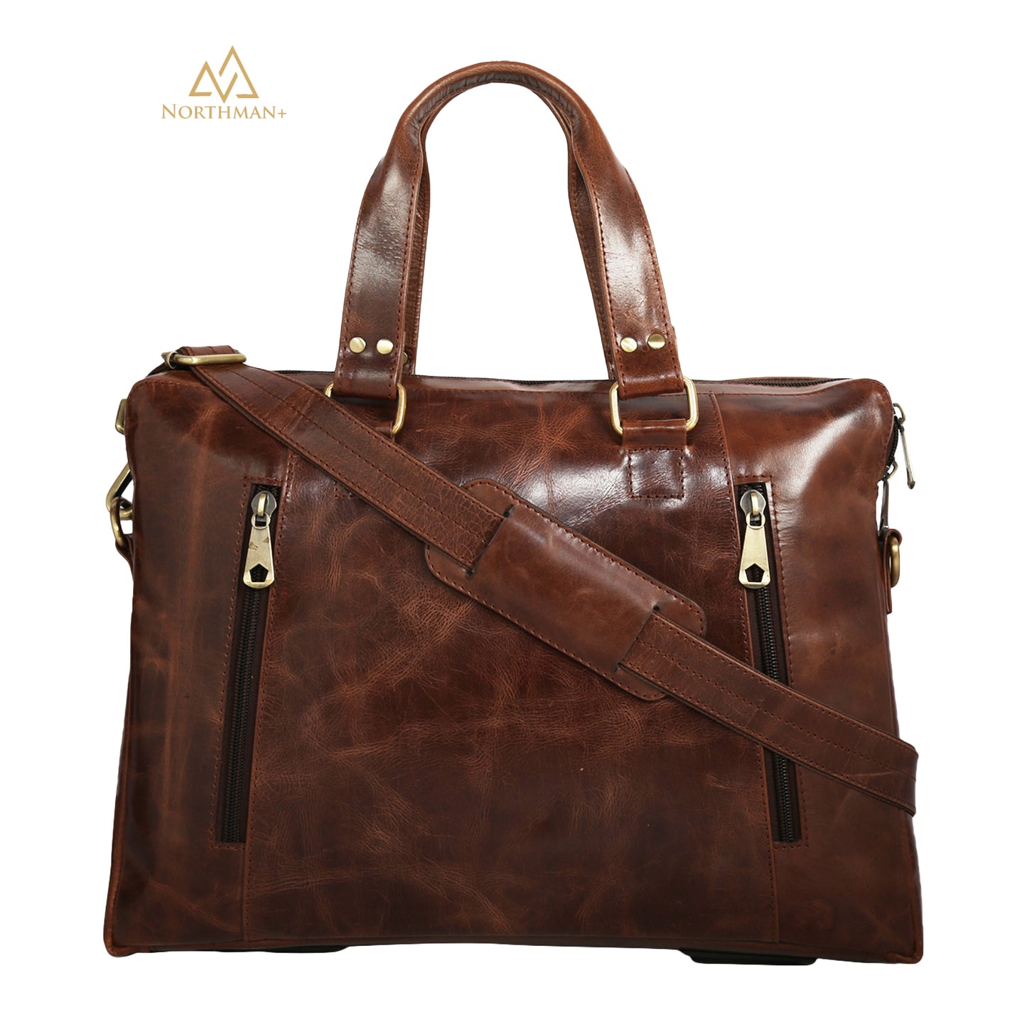 Zipped Pocket Messenger bag Dark Brown