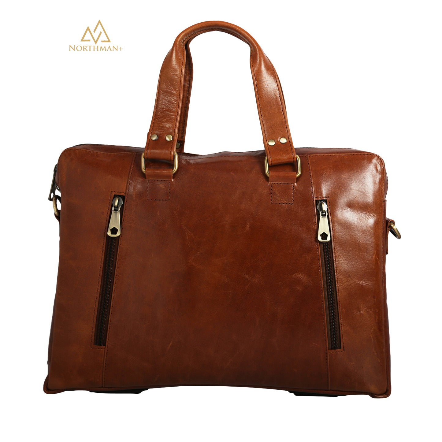 Zipped Pocket Messenger bag Tan Brown