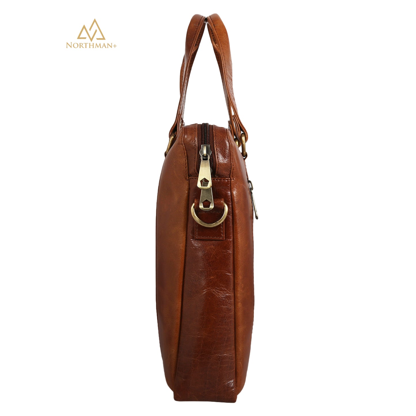 Zipped Pocket Messenger bag Tan Brown