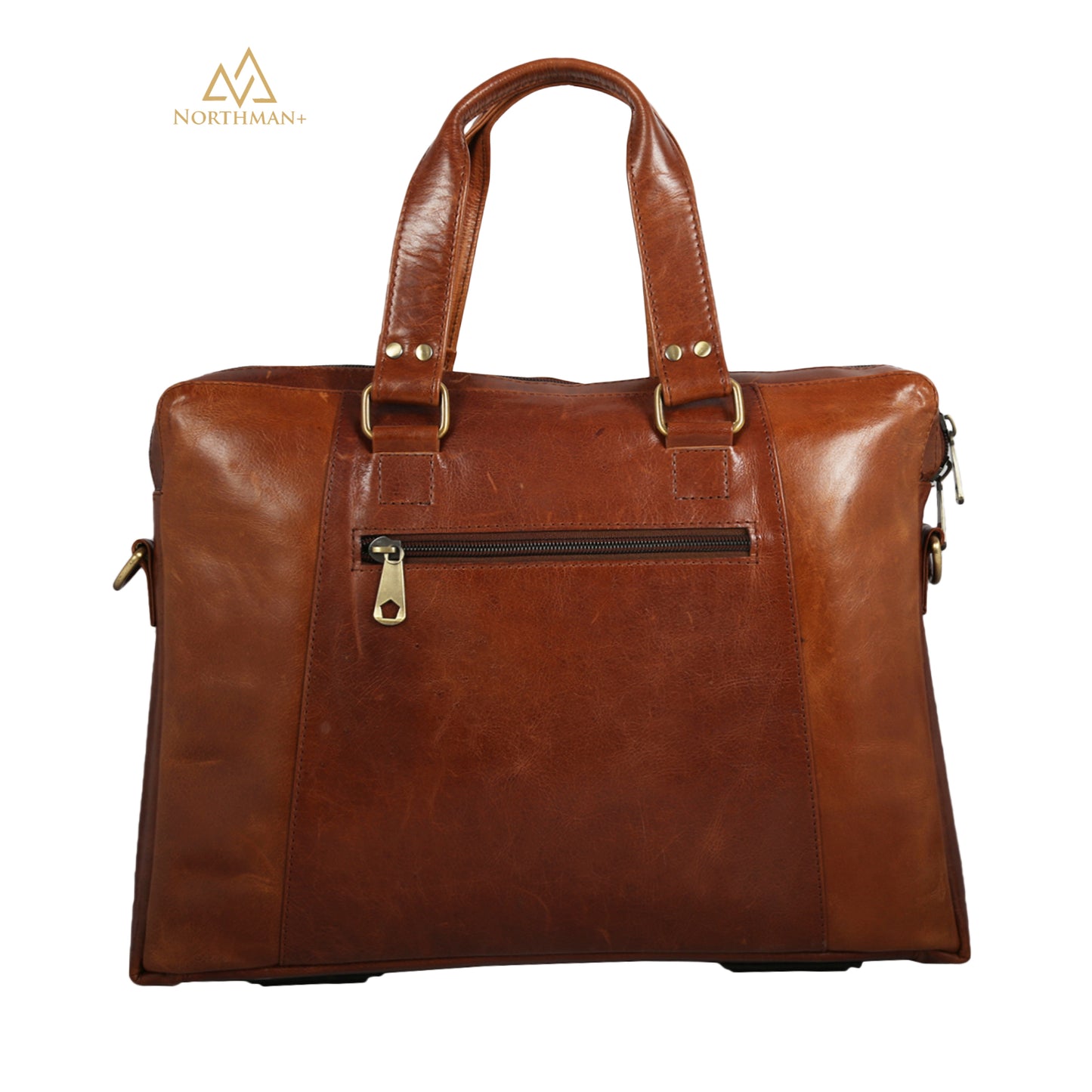 Zipped Pocket Messenger bag Tan Brown
