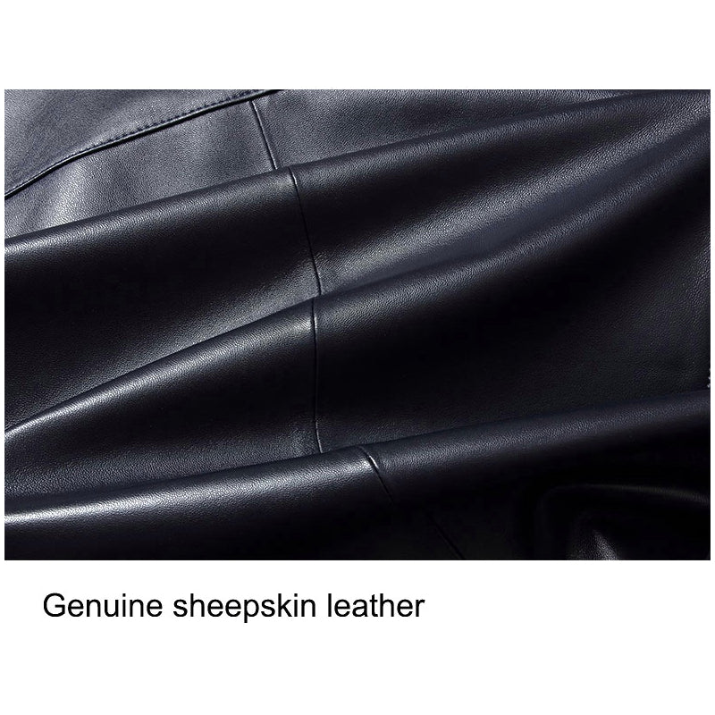 Classic leather jacket in Black for Men.