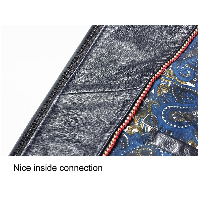 Classic leather jacket in Black for Men.