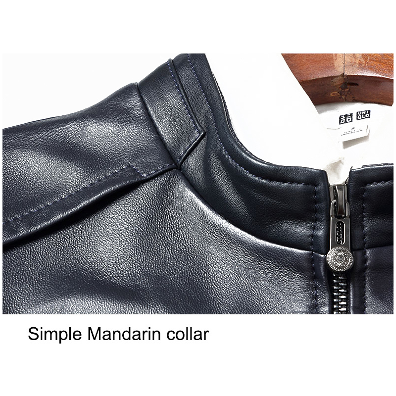 Classic leather jacket in Black for Men.
