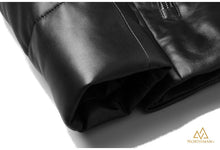 Leather Puffer Jacket for men
