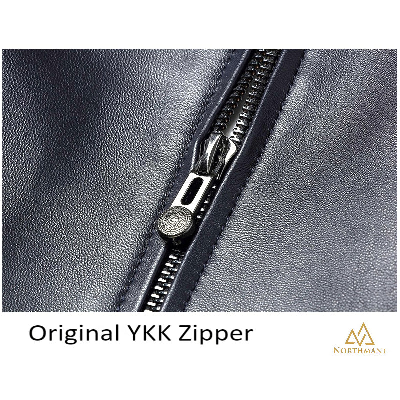 Classic leather jacket in Black for Men.