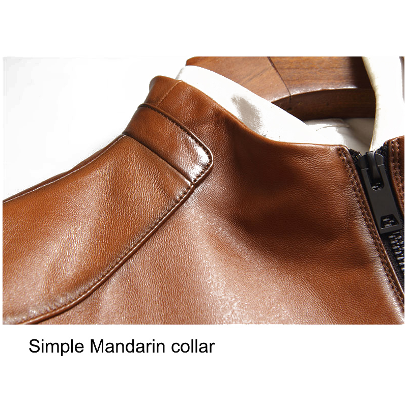 Tan leather jacket for men