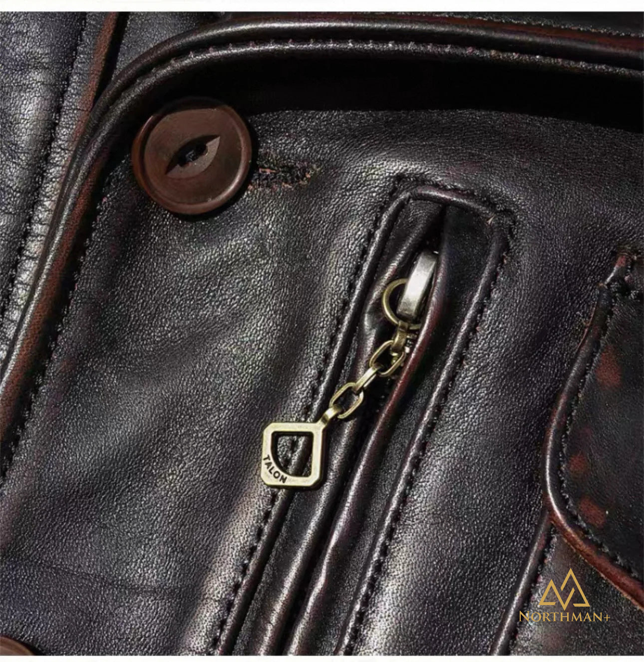 Veste en cuir véritable pour hommes en cuir de veau rétro américain classique des années 1940, à revers, en cuir de veau vieilli lavé "Tea Core"
