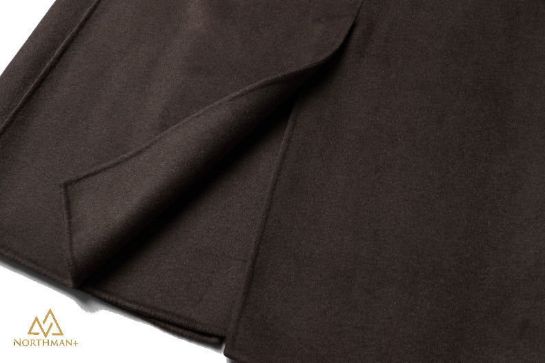 Trench-coat britannique en laine marron pour homme