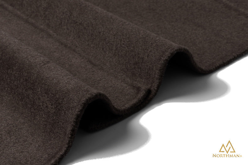Trench-coat britannique en laine marron pour homme