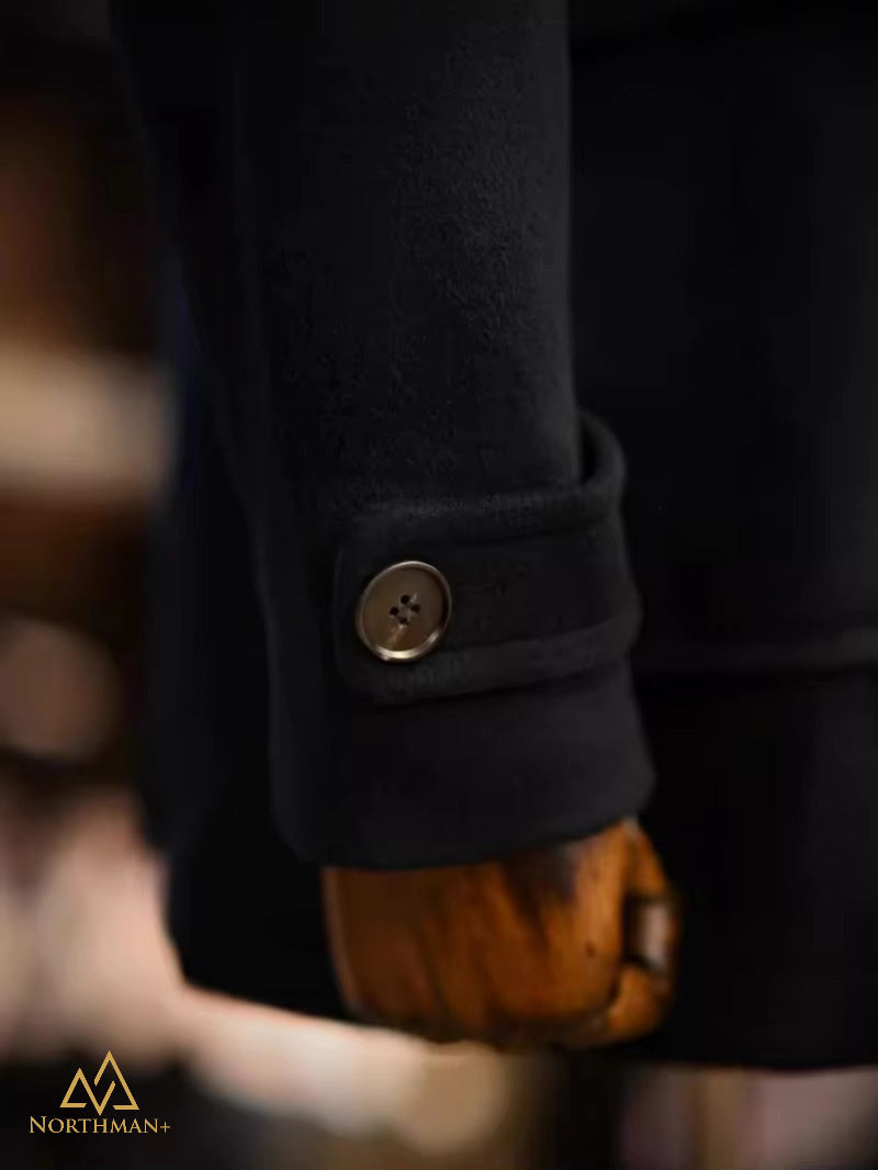 Caban en laine noir pour homme