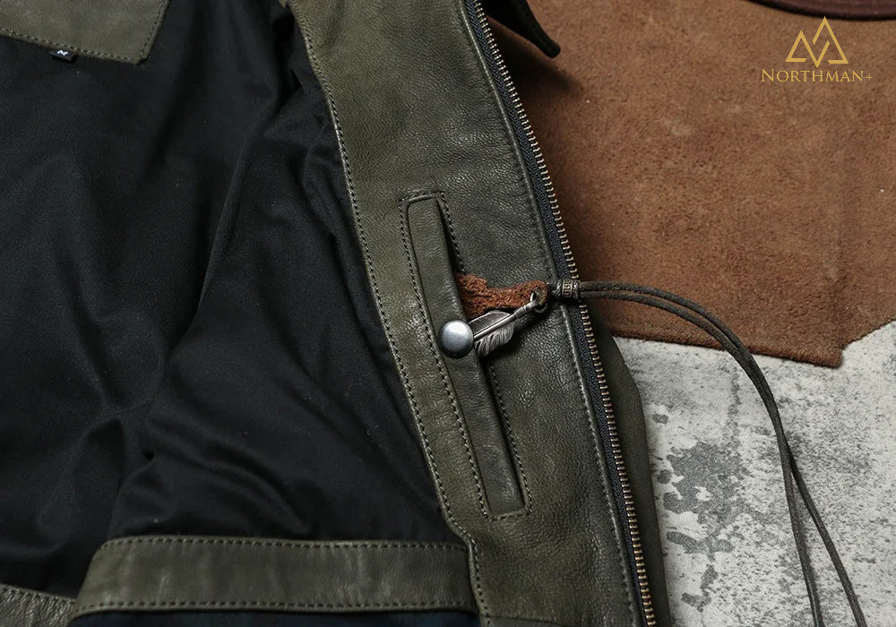 BLOUSON D'AVIATEUR TYPE A2 COULEUR OLIVE