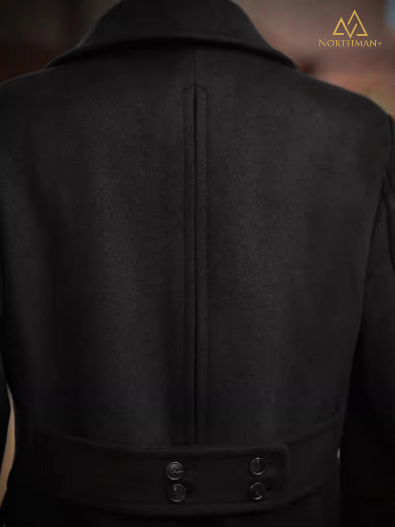 Caban en laine noir pour homme