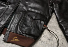 Escape American A2 Genuine Leather Jacket with A Lapel Collar, Short Leather Jacket, Hard Vegetable Tanned Cowhide Flight Suit