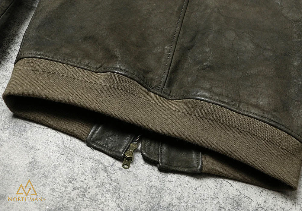 BLOUSON D'AVIATEUR TYPE A2 COULEUR OLIVE