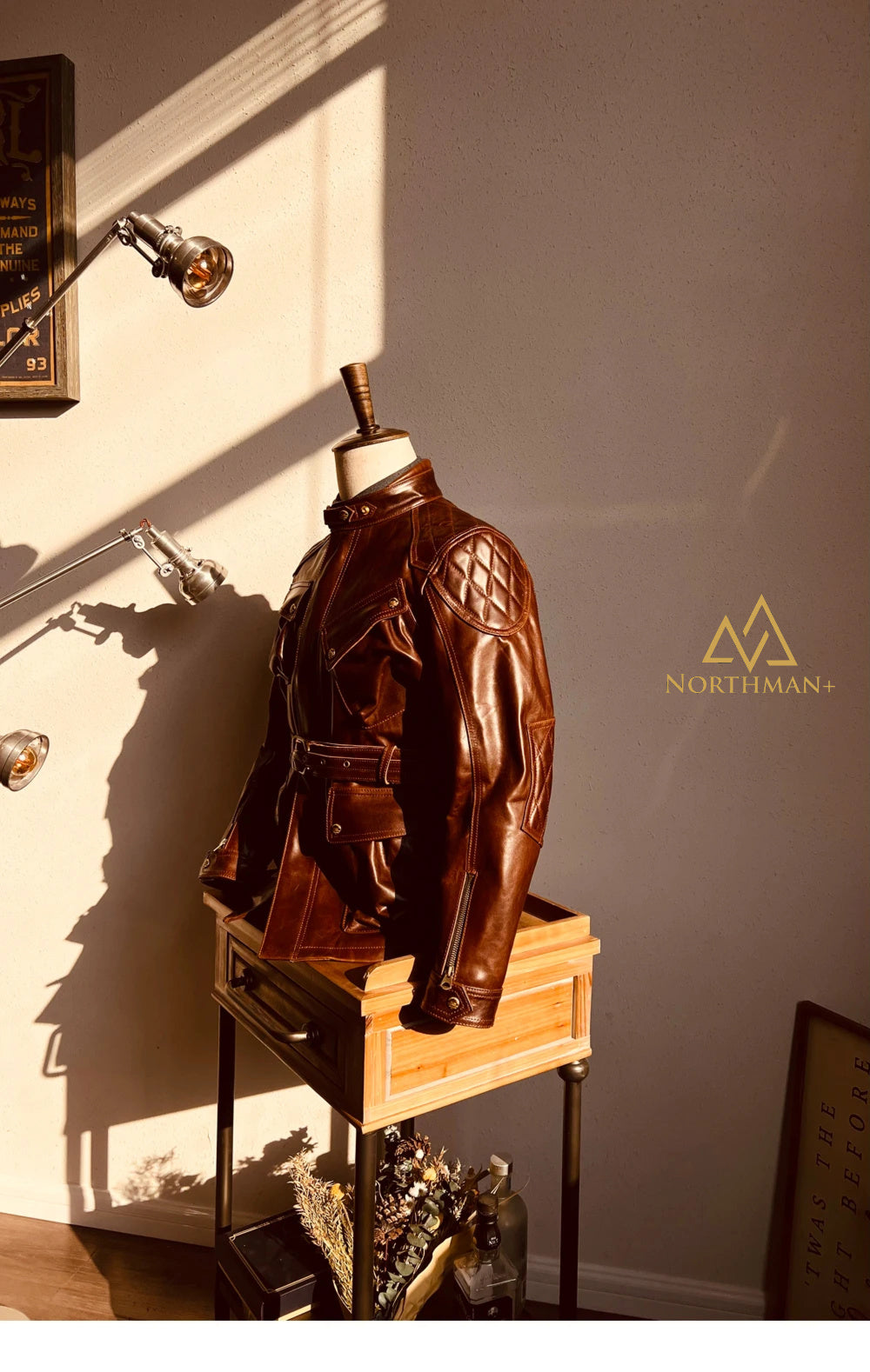 BLOUSON MOTO VINTAGE BRITANNIQUE POUR HOMME