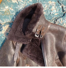 Classic B-6 Sheepskin Shearling Leather Bomber Jacket by Northman+