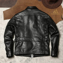 THE NEWSBOY LEATHER JACKET IN BLACK