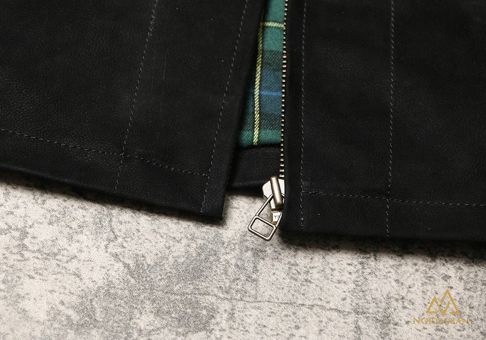 BLOUSON DEPP EN NUBUCK NOIR par NorthmanPlus