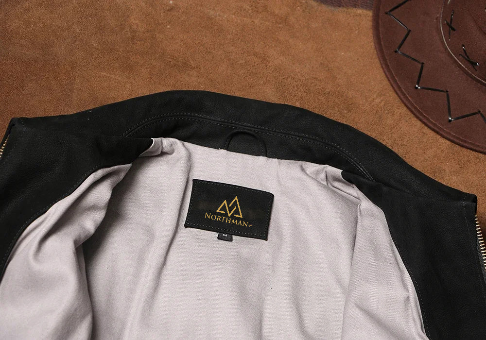 BLOUSON DEPP EN NUBUCK NOIR par NorthmanPlus