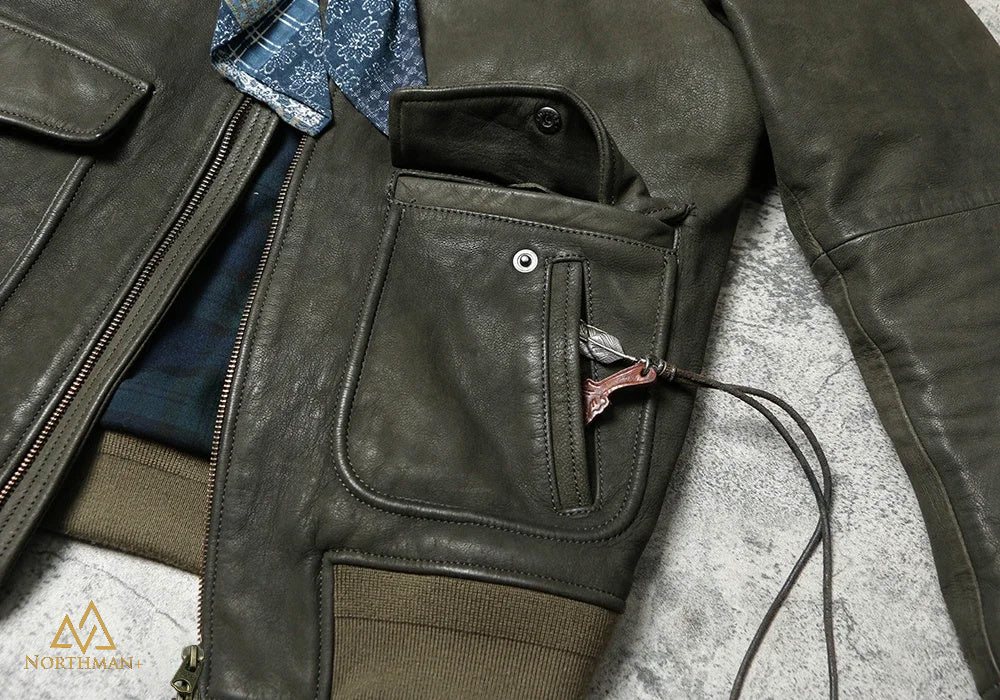 TYPE A2 FLIGHT JACKET IN OLIVE