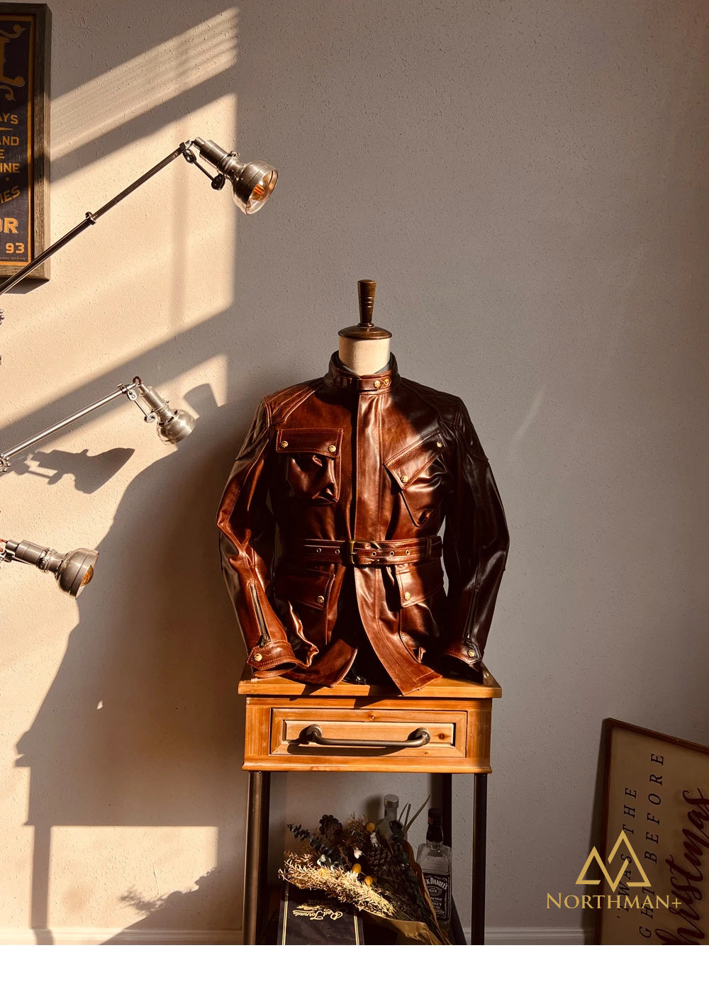 BLOUSON MOTO VINTAGE BRITANNIQUE POUR HOMME