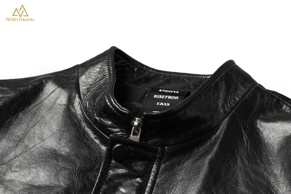 The Meteorite leather jacket in Black