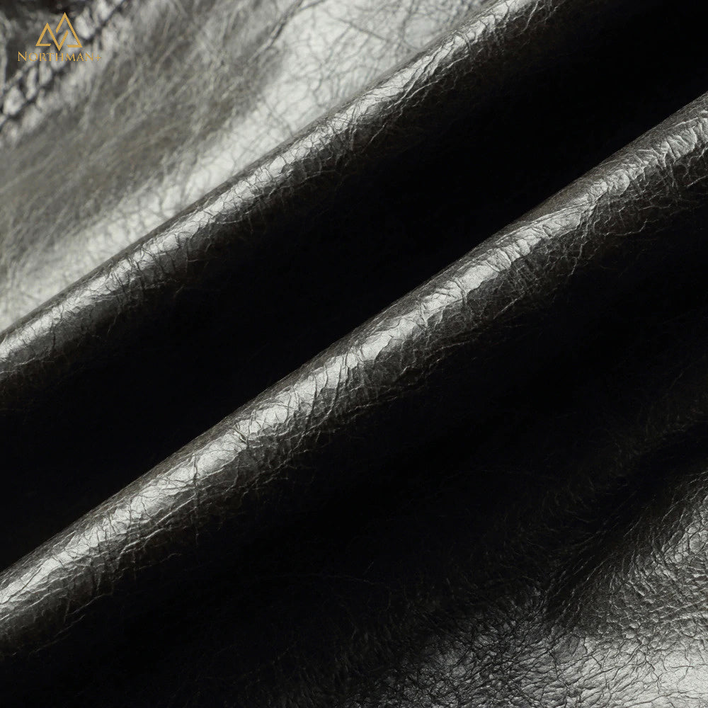 The Meteorite leather jacket in Olive