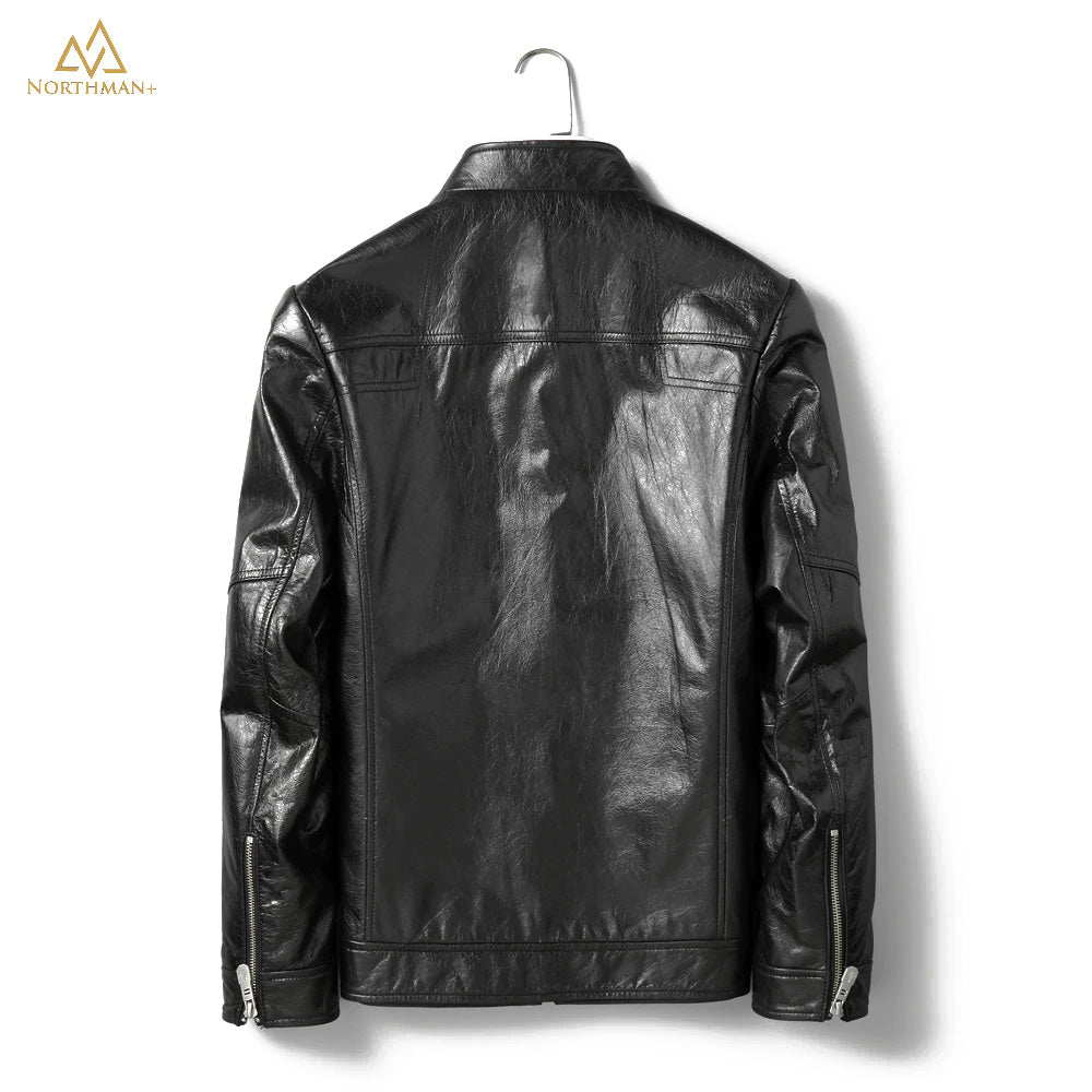 The Meteorite leather jacket in Black