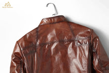 The Meteorite leather jacket in Brown