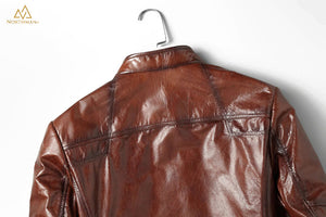 The Meteorite leather jacket in Brown