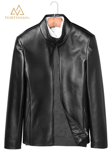 North Man 、AMOMENTO Synthetic Leather AMOMENTO Zip Faux-Leather Jacket - Black | Garmentory