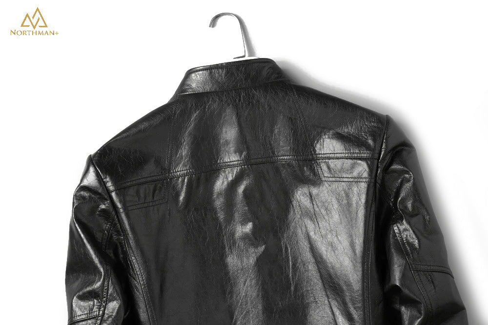 The Meteorite leather jacket in Black