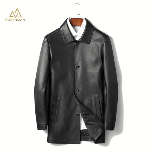 Leather Overcoat for men